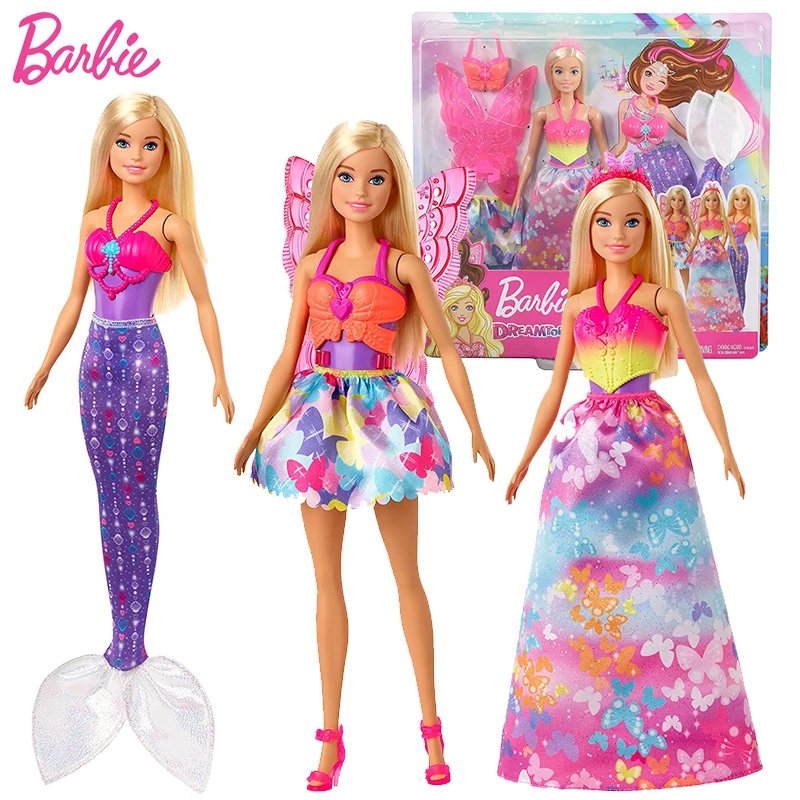 Barbie Original Fairytale Mermaid Rainbow Dolls  Body 1/6 Baby Dolls Toys for Girls Brinquedos Juguetes Girls Toys for Children