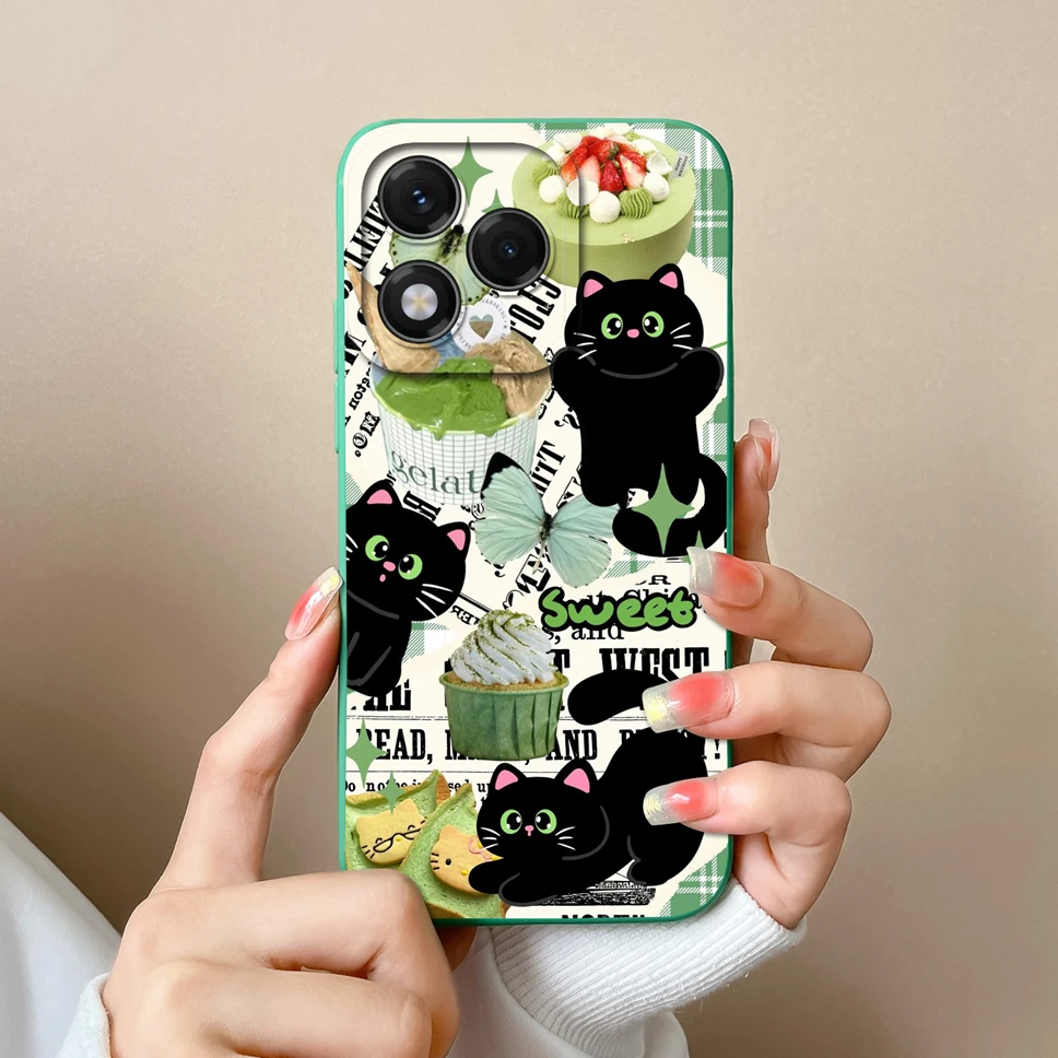 Lovely Flower Star Pattern Liquid Silicone Soft Case - High Quality Back Cover