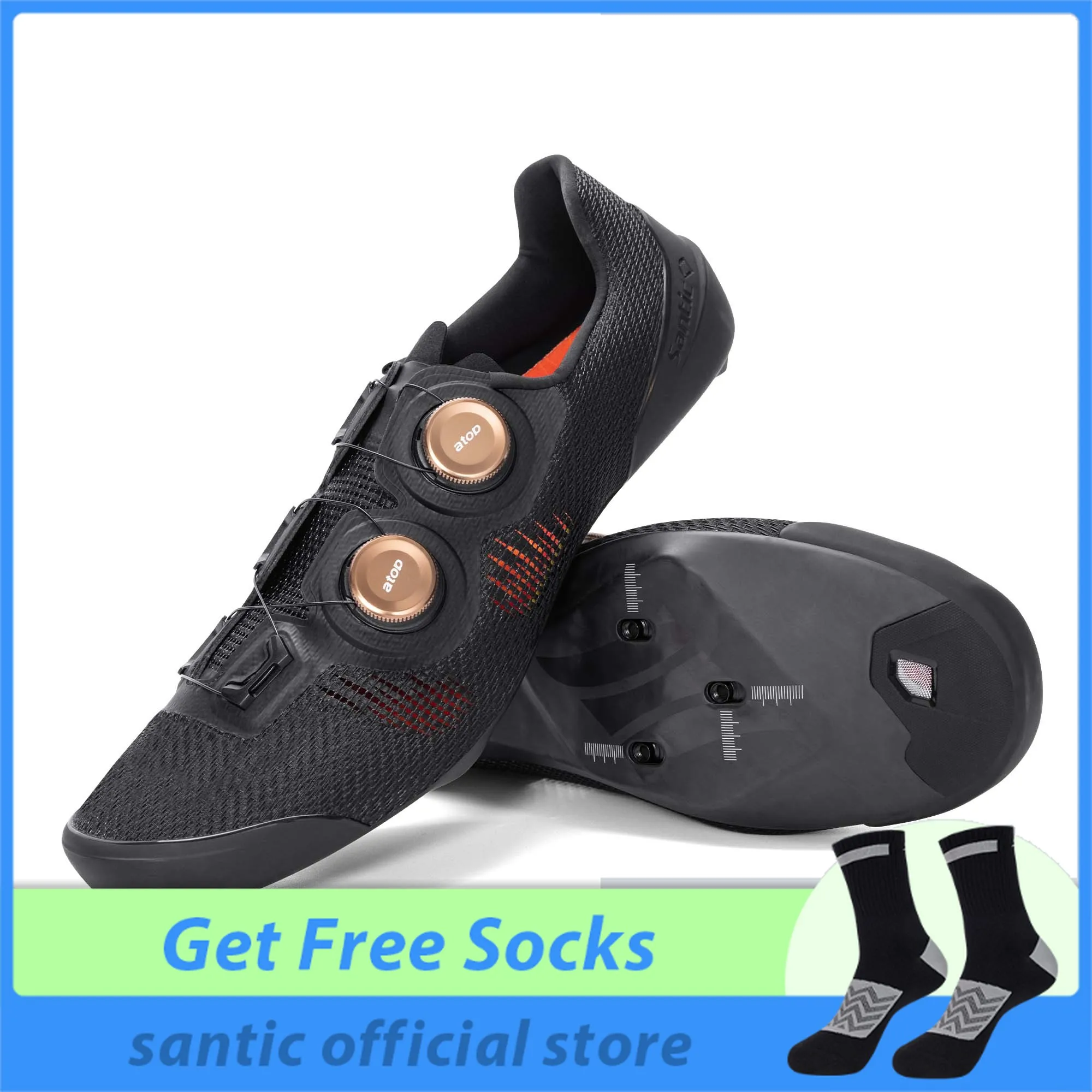 ウェア Santic Dial Carbon Road Cleat Shoes Santic Road Cycling Shoes Carbon Fiber Road Lock Shoes 14