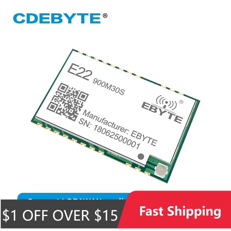 Module SX1262 LoRa haute précision TCXO CDEBYTE E22-900M30S 915MHz 30dBm émetteur-récepteur et récepteur