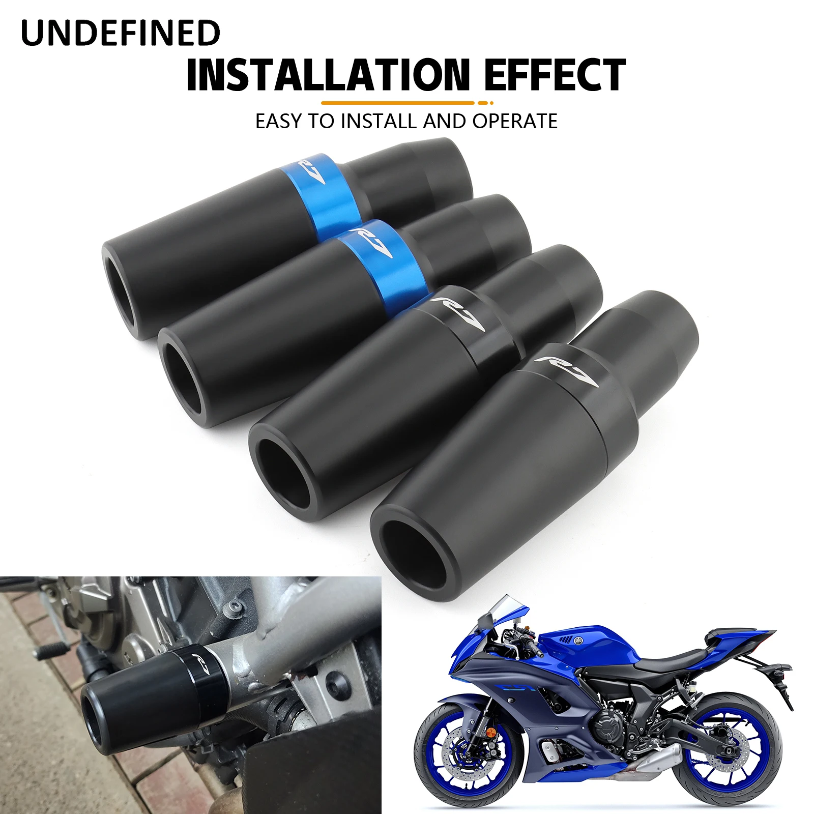 Yamaha R7 CNC Aluminum Frame Sliders For Yamaha YZF-R7 (2021-2025 ...