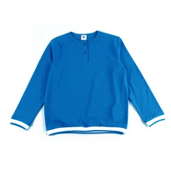 Royal Blue Family Matching Outfit Set with Striped Trim - 12 (Long sleeve shirt)