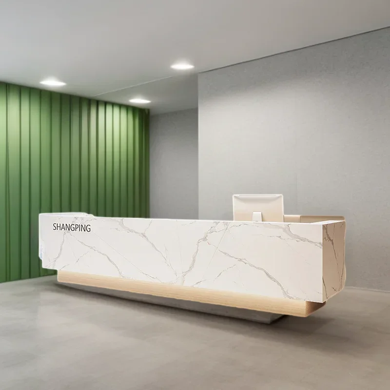 Supermarket Counter Table Furniture Luxury Reseption Desk Counters For Small Store Business Shop Salon Reception Bakery Long Spa