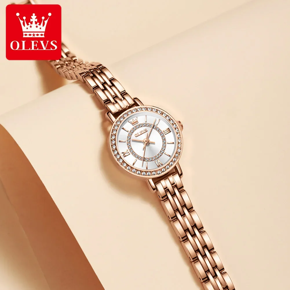 OLEVS 5508 Super-thin Fashion Women Wristwatch, Waterproof Quartz Stainless Steel Strap Watch For Women 4