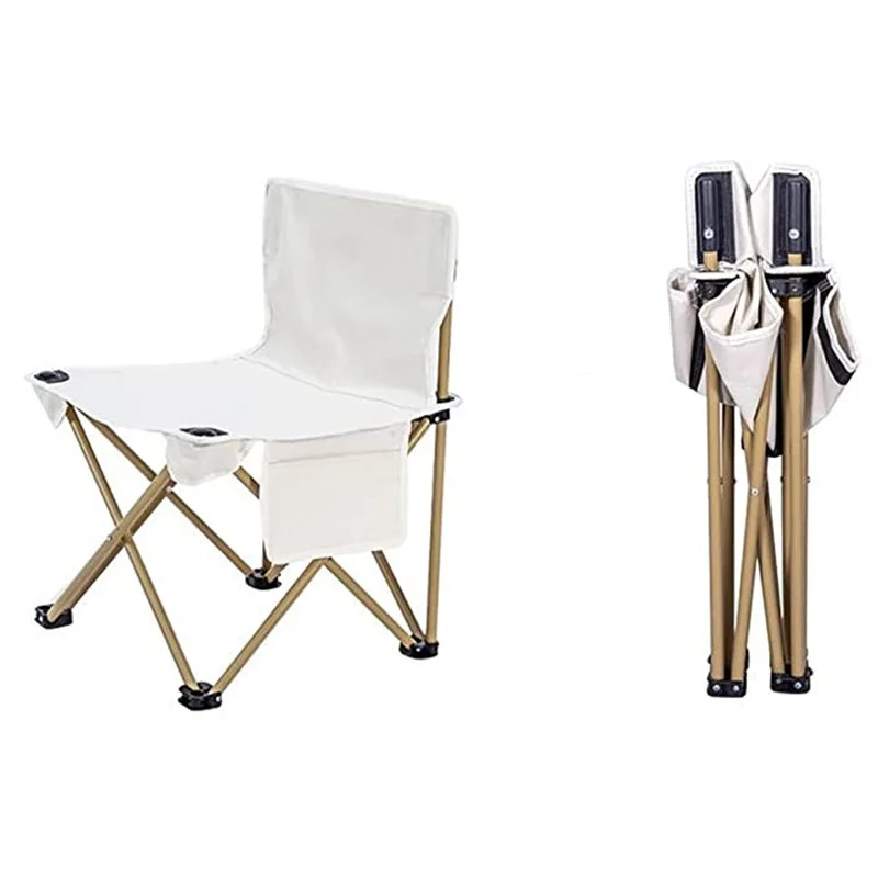 Outdoor Folding Chair Portable Leisure Camping Chair Ultra Light Backrest Fishing Stool Camping Beach