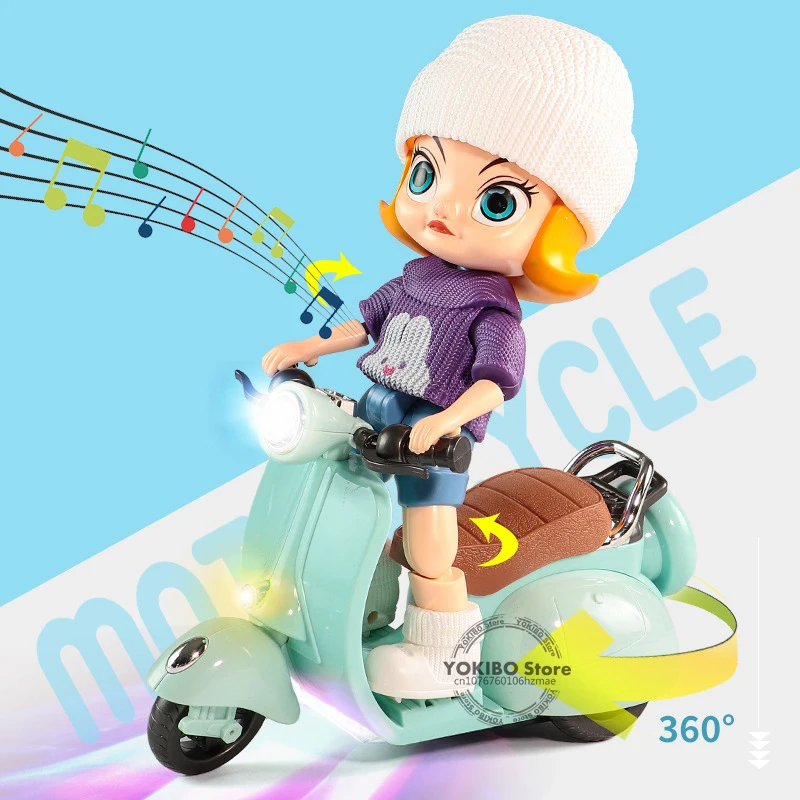 LED 조명이 달린 어린이 스턴트 삼륜차, 어린이 로봇 장난감, 스피닝 스턴트 자동차 장난감, 소년 소녀용 댄싱 전기 트라이크