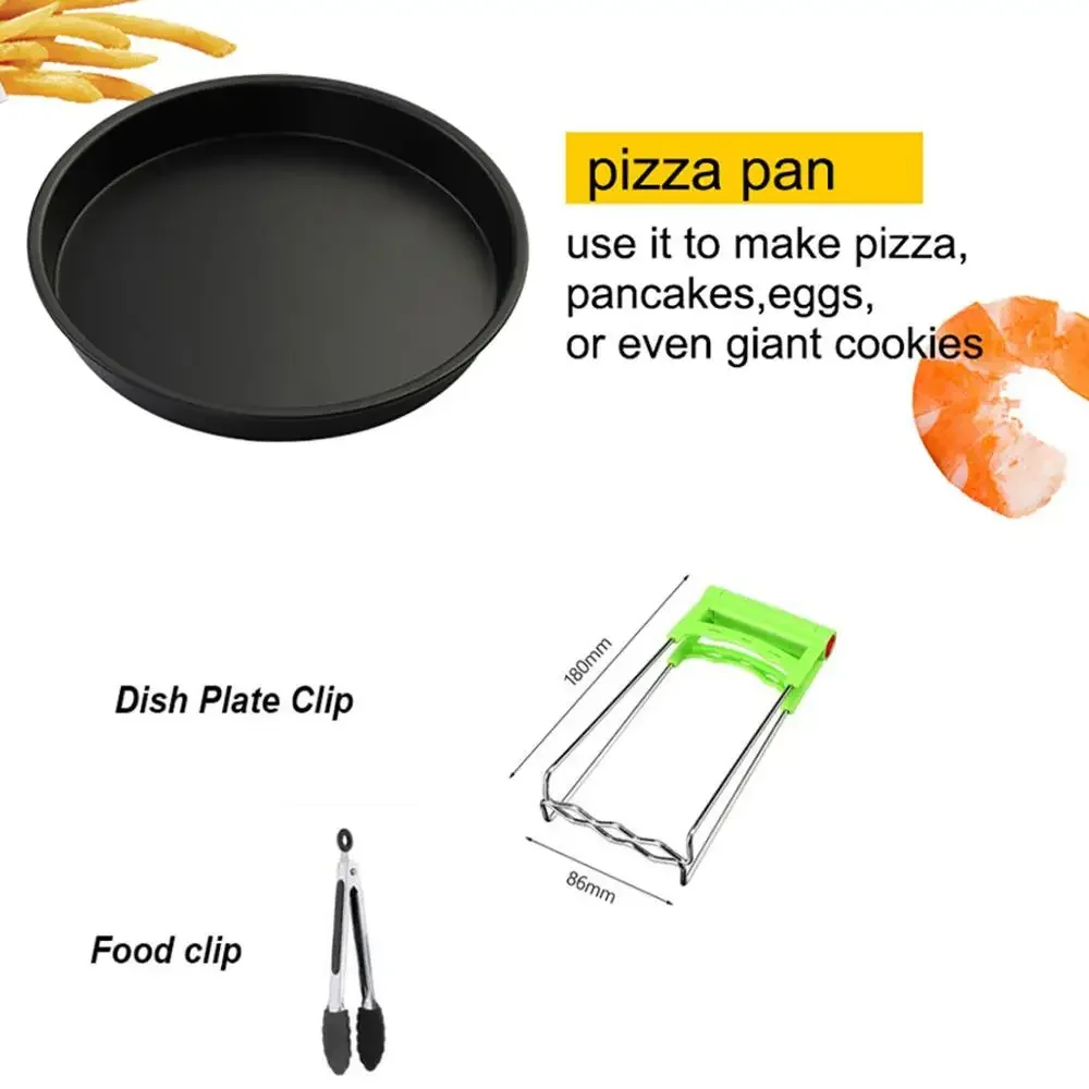 Air Fryer Accessories 7 Inch for Gowise Phillips Cozyna and Secura, Set of 7 Fit all electric fryer 3.7QT - 4.2QT - 5.3QT 3
