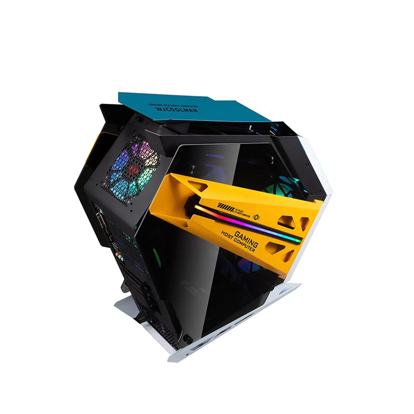 WJCOOLMAN 소울 배틀쉽 에일리언 형태 컴퓨터 케이스 ATX/M-ATX/MINI-ITX 메인보드 호환 240 수냉 시스템