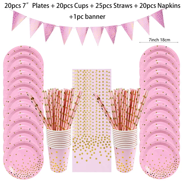 86pcs gold - pink