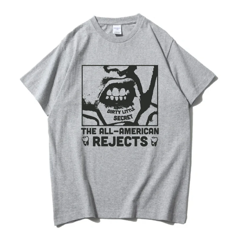 Lip Tattoo T-Shirt The All-American Rejects Band Grafik T-Shirts Baumwolle Unisex Streetwear Kurzarm Mode Herren/Damen T-Shirt Top