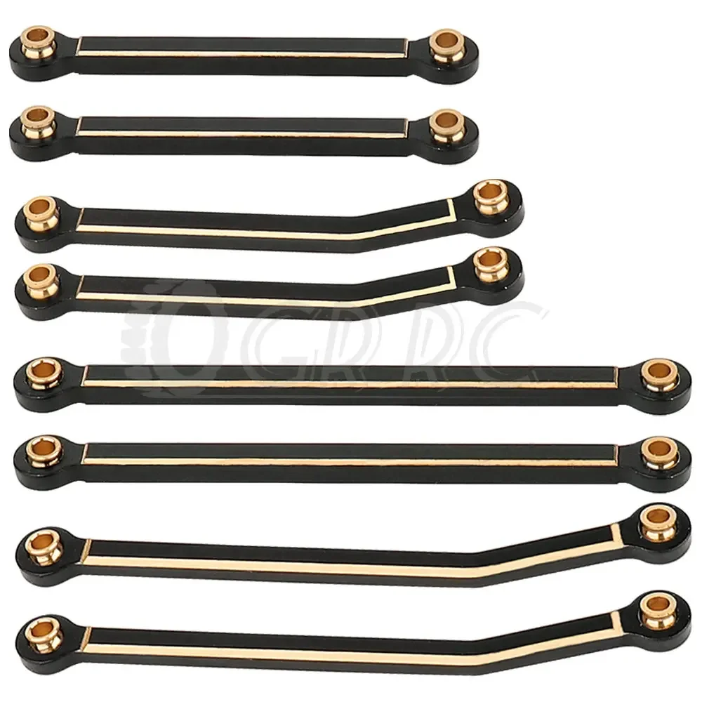 

8pcs TRX4-M Brass Black Coating Car Body Linkage Link Links Rod Assembly Set for 1/18 RC Crawler TRX4M Metal Upgrade Parts