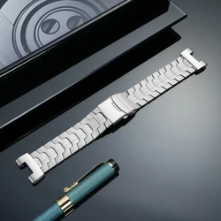 Enhanced Titanium Bracelet for Men's Watch - Lightweight & Waterproof Design (Silver)