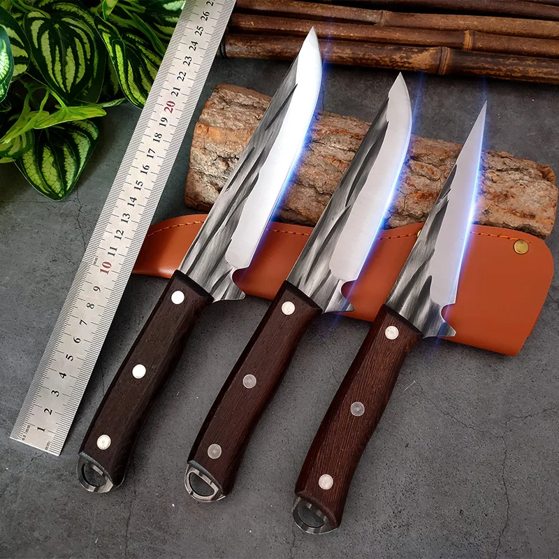 

Kitchen Knives Stainless Steel Slicing Knife Cleaver Meat Vegetable Camping Hunting Fishing Knife Outdoor Survival Boning Knives