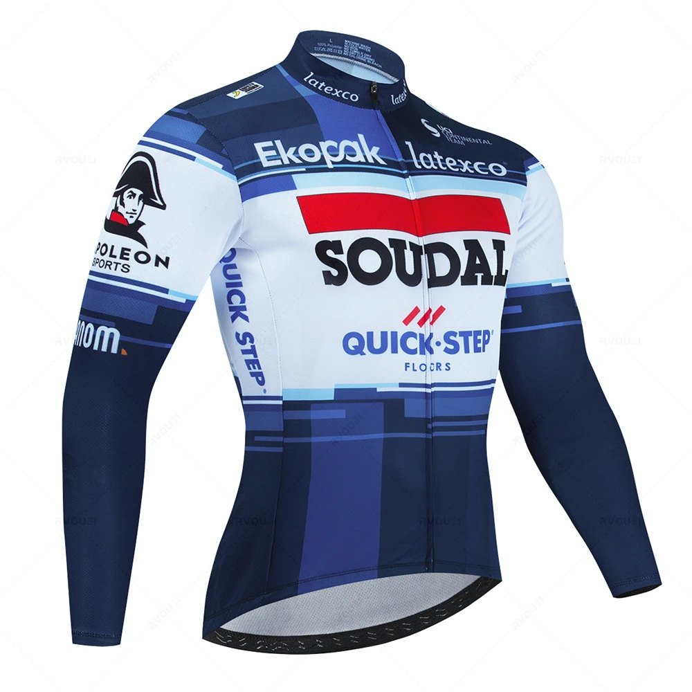 選手支給品　SOUDAL クイックステップ　サイクルジャージ スーダル・クイックステップ プロチームサイクリングジャージ 秋