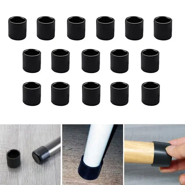 Couvre-pieds de chaise carrés en Silicone, antidérapants, couvre-pieds de Table, chaussettes, tampons de protection de sol, bouchons de tuyaux, pieds de nivellement de meubles 6