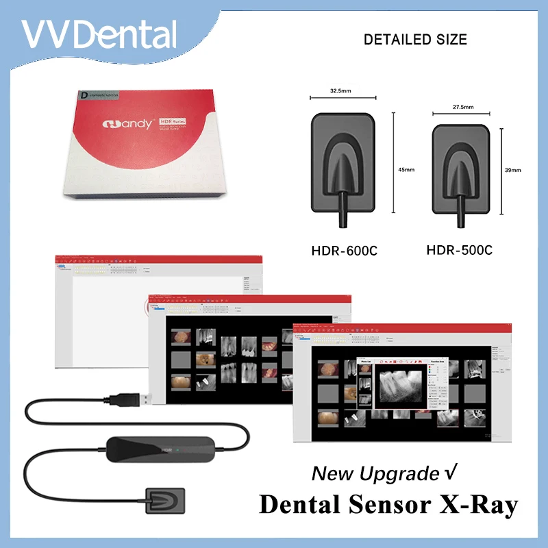 

VV Dental RVG Sensor X-Ray Radiovisiograph Digital Sensor Intraoral Imaging System HD Image Handy HDR500C/600C Dentistry Tools