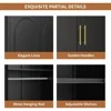 Metal Armoire Wardrobe Closet with Hanging Rod, 71" Tall Wardrobe Cabinet for Clothes, Clothing Storage Cabinet with Doors 6