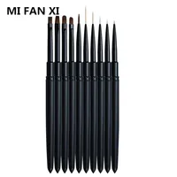 10Style Nail Art Brush Pen Pointing Drawing Line Builder Design Nail Polish UV Gel Tips Decoration Manicure 1