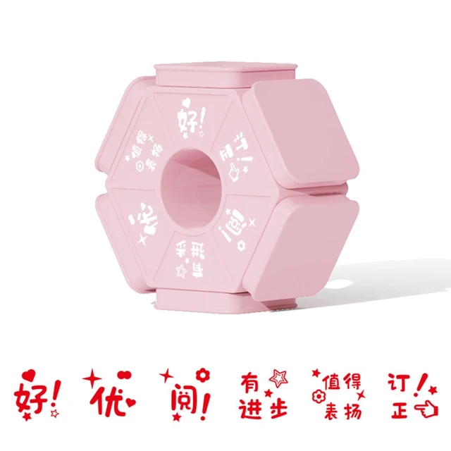 Baby Hexagon Seal Stamper Art Craft Educational DIY Scrapbook Teacher Seal Stamp Kids Classroom Reward Signet School Prize 4