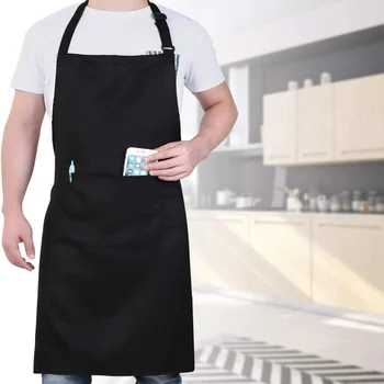 Kitchen Aprons Woman Men Chef Work Apron for Grill Restaurant Bar Shop Cafes Beauty Nails Studios Uniform Household Dropshipping 2