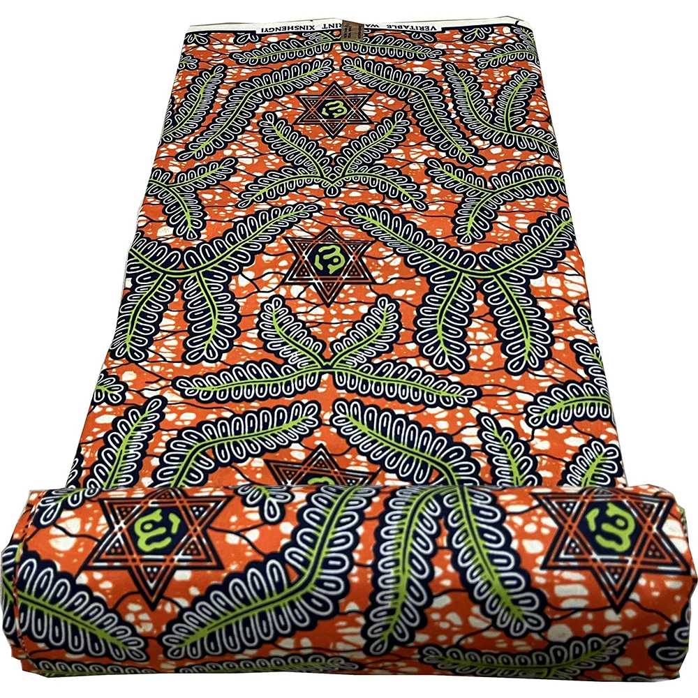 African Ankara Wax Fabric 6yards Africaine Africain Wax Soft polyester Material For sewing