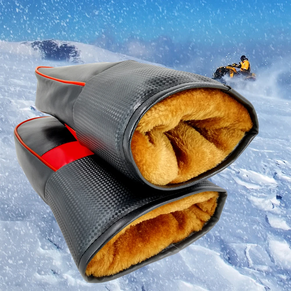 1PairMotorcycleScooterHandlebarMuffsGlovesMotorbikeMittsHand