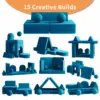 Creative Children's Foam Sofa with Spherical Modules and Tunnel Elements Foldable children's Couch 9pcs Toddler Sofa for Bedroom 6