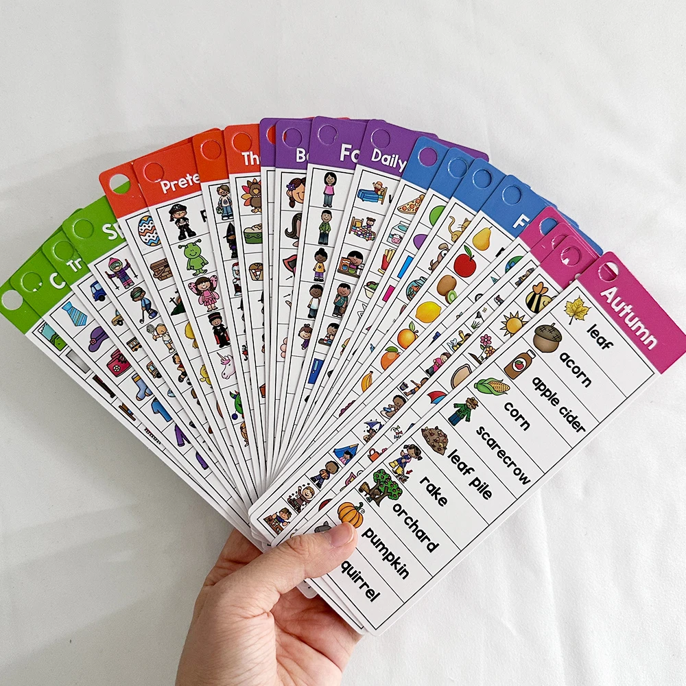 Kids Montessori English Word Lists Cards ESL Teaching Materials Sight Words Writing Vocabulary Building Autism Learning Toys 5