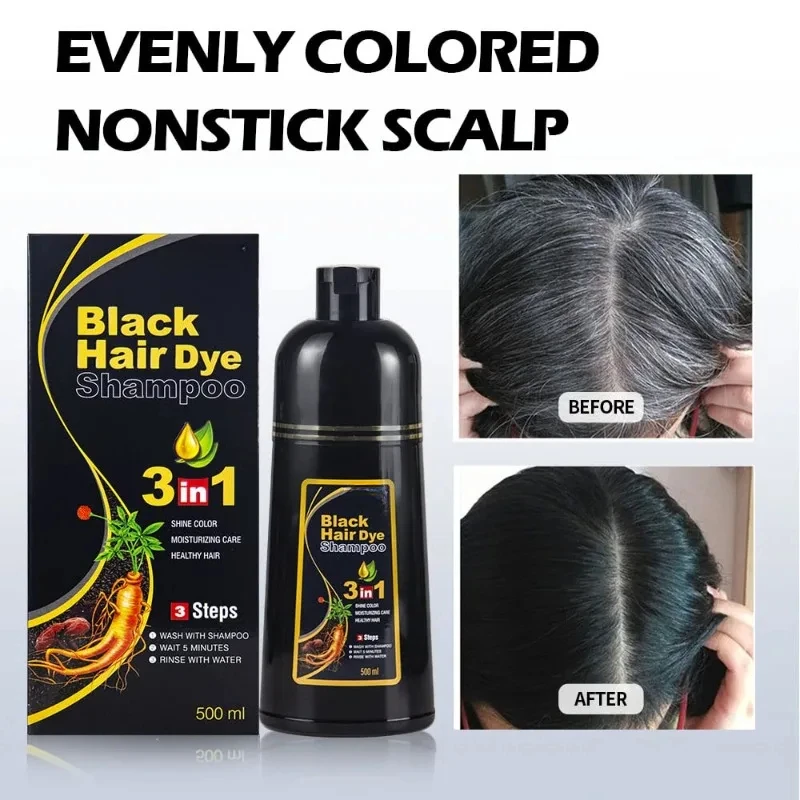 500ml MEIDU Original 3in1 Hair Darkening Dye Shampoo Herbal Ingredients Color Hair Care Shampoo Gray To Black for Men Women 3d printer hotend part 3in1 s1 hot end 3 in 1 out print head color 0 4 1 75mm filament j head for titan mk8 bowden extruder