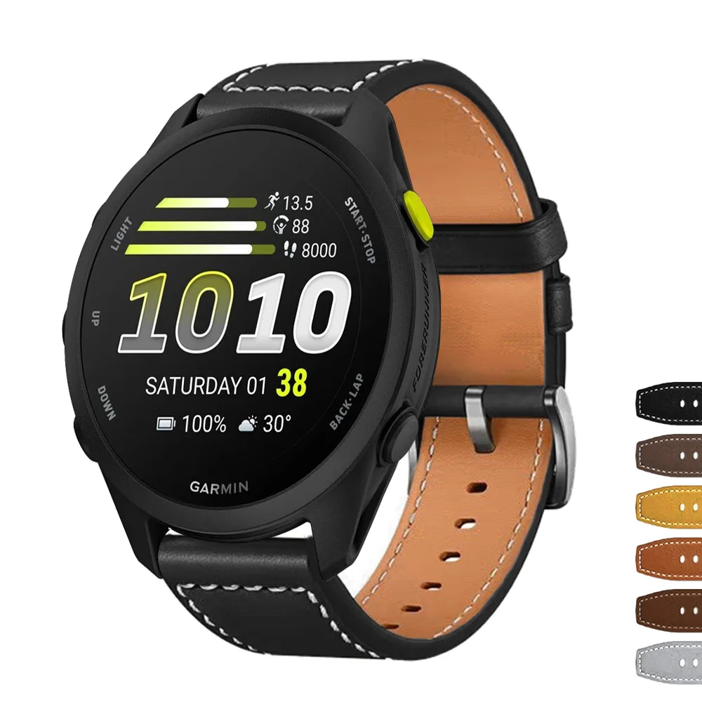 Elegant Leather Watch Band - 20mm/22mm Sports Strap