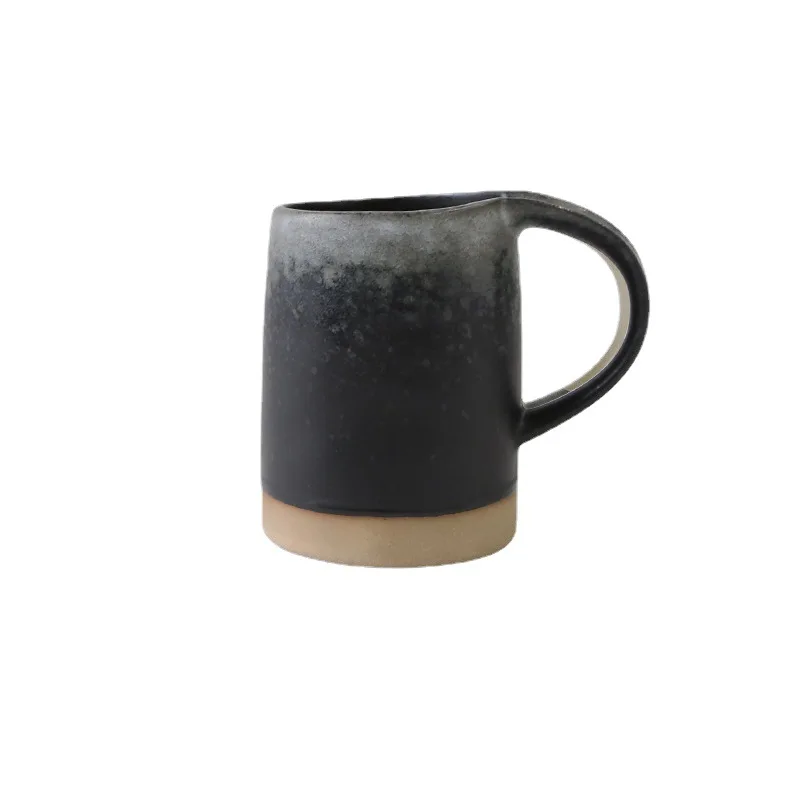 

Kiln Baked Mug Retro Stoneware Coffee Cup Ear Hanging Japanese Hand Pinch Ceramic Cup