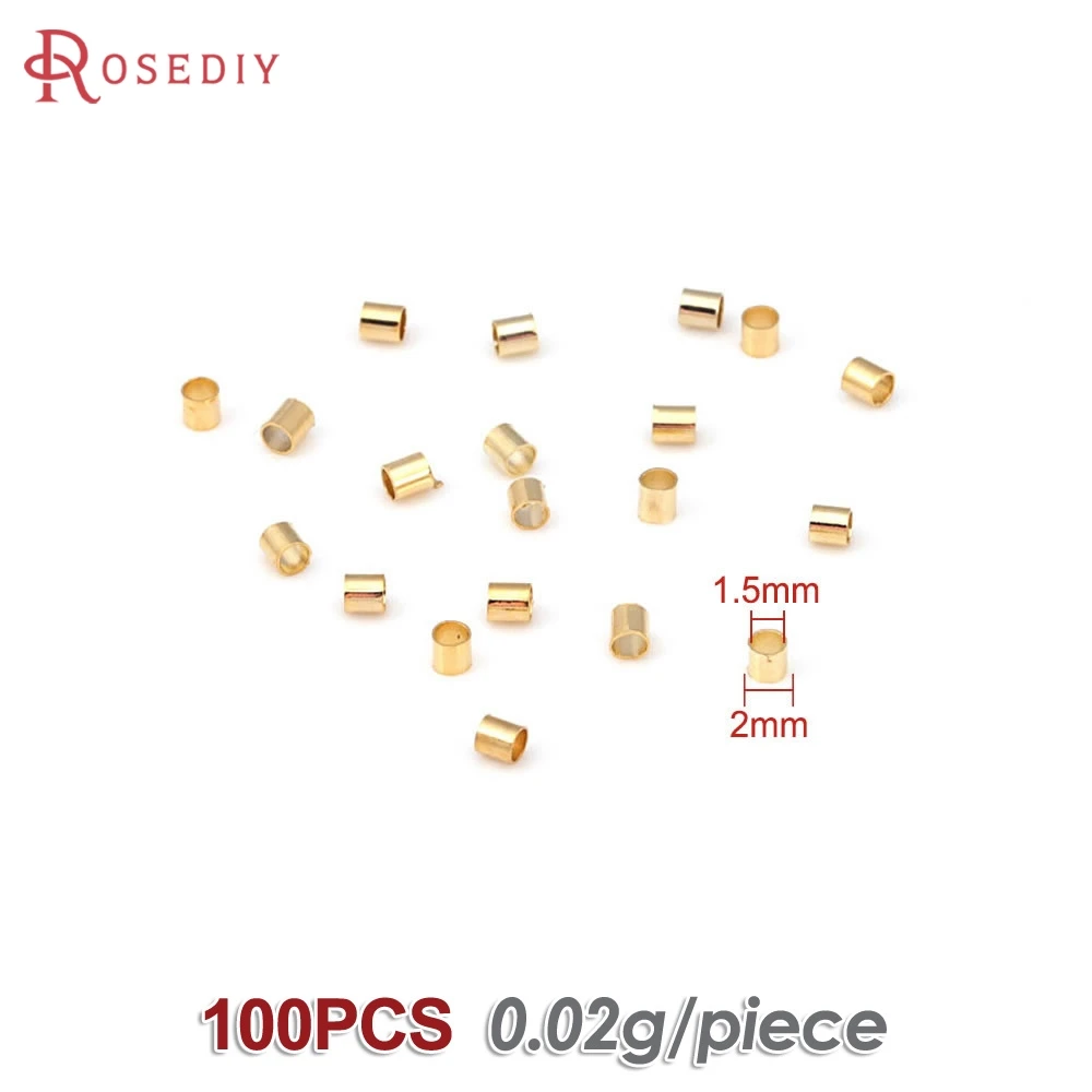 Elegant 18K Gold-Tone Brass Beads