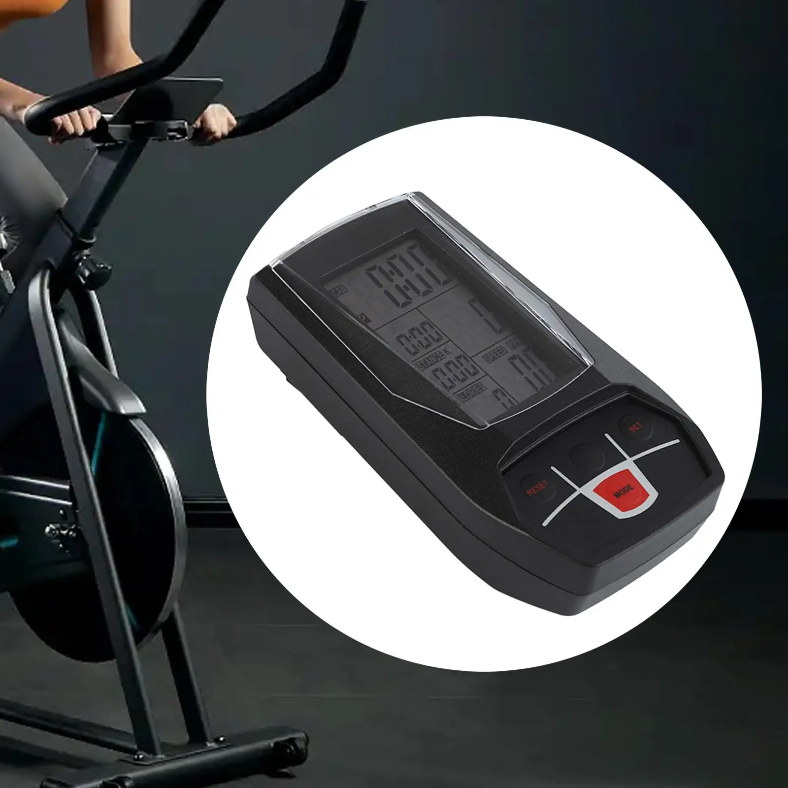 

Monitor Speedometer Digital Display Portable Electronic Odometer for Stationary Bike Fan Bikes Indoor Bike Treadmills Fitness