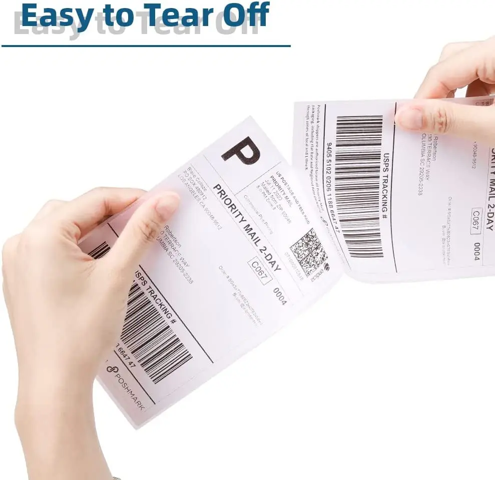 800 PCS 1.5" X 2.25" White Thermal Labels On A Roll - For Barcode, Address & Shipping Printers