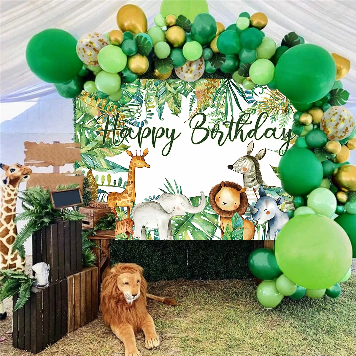 Jungle animal safari fournitures de fête animaux fête anniversaire vaisselle  décorations