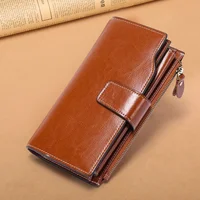SENDEFN Fashion Women Wallets Long Split Leather Large Capacity Credit Card Wallet Phone Purse Female 2