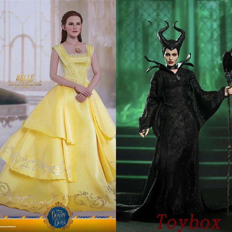 

Original HotToys MMS247 1/6 Maleficent Witch MMS422 Beauty Belle Beauty and the Beast Emma Watson Female 12" Full Set Model Toys