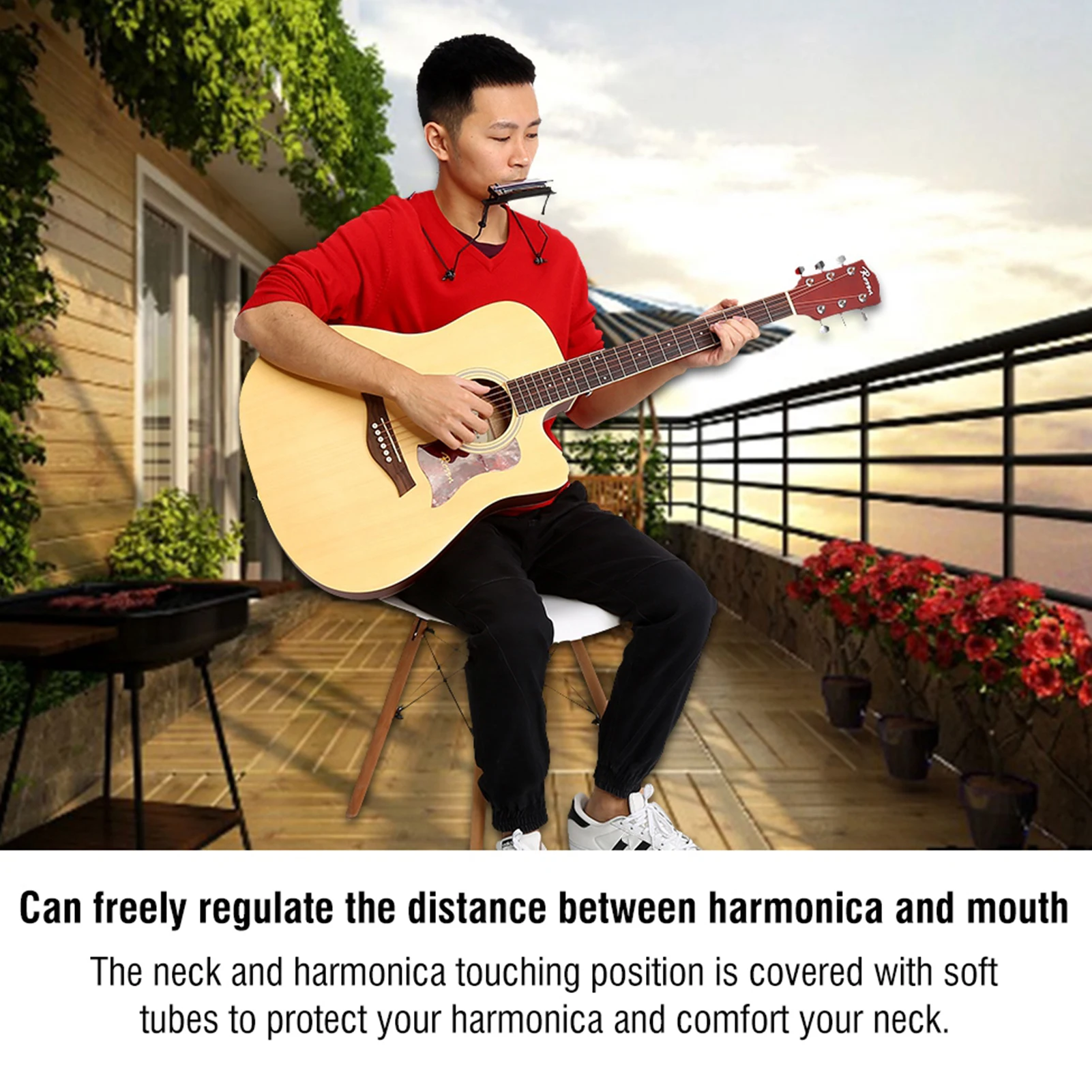 Adjustable Metal 10Holes Harmonica Neck Holder Rack Support Accessory Harmonica Rack Harmonica Holder Harmonica Support