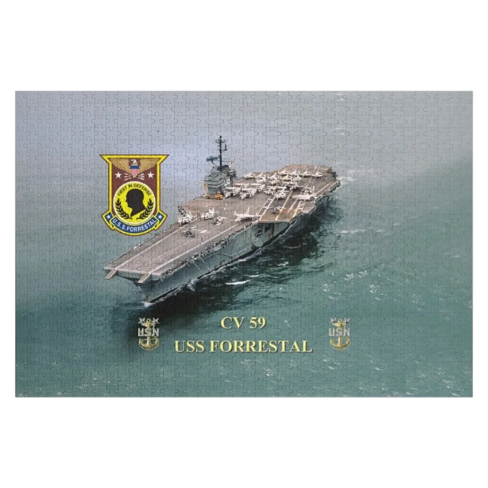 

CV-59 USS Forrestal Jigsaw Puzzle Wood Animals Diorama Accessories Toddler Toys Puzzle