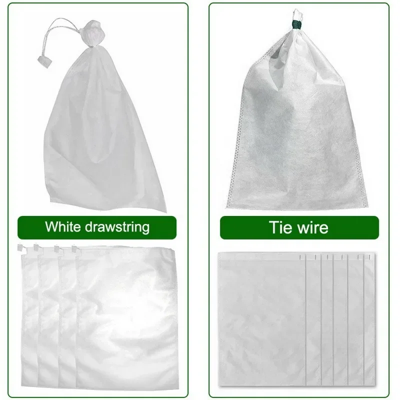 100Pcs Drawstring Style Grape Protect Bag Fruit Protection Bags Mesh Bag Against Insect Pouch Waterp Mini Greenhouse