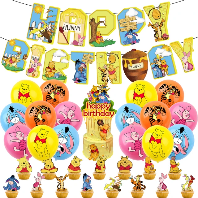 Winnie Pooh Birthday Decorations  Winnie Pooh Cake Decoration - 1pcs  Disney Birthday - Aliexpress