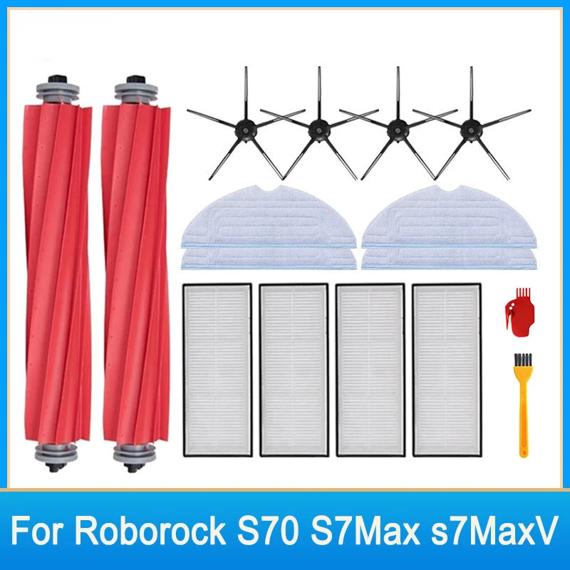

Скачать Roborock S7 S70 S7Max S7MaxV T7S Plus Главная боковая щетка Тряпка Фильтр HEPA Запасные части пылесоса Запасные части