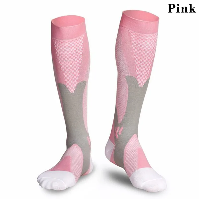 Unisex Black Compression Socks for Enhanced Performance and Pain Relief