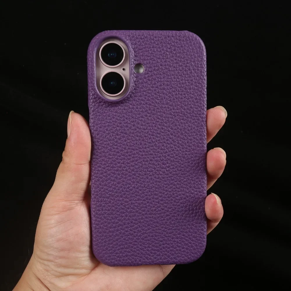 For iphone 16 Pro Max case Luxury Genuine Leather Cover Back Etui Coque Shockproof phone case leather phone case leather wallet case leather case for Funda iphone15 14Pro 13 XR XSMax Carcasa