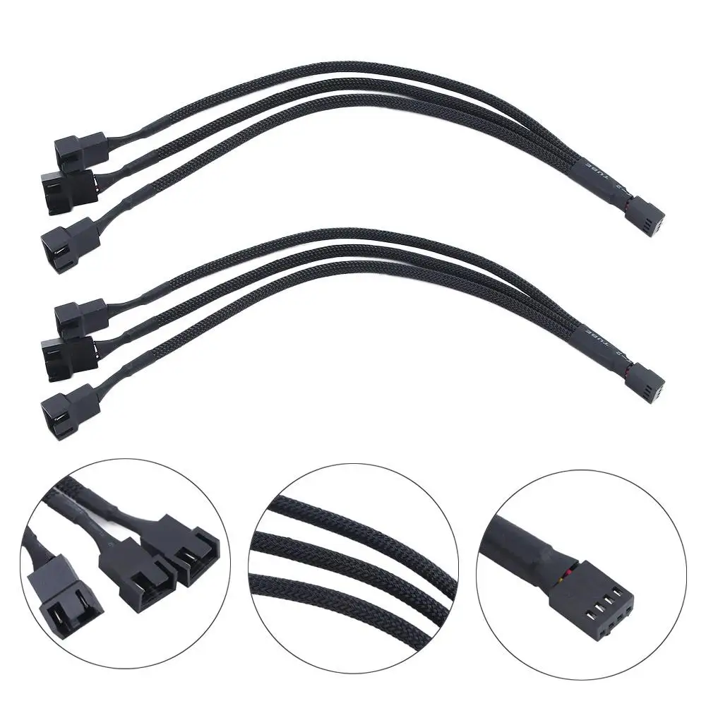 

Connector 1 Point 3 Adapter Wiring PWM 4 Pin Adapter Cable 1 To 3 Ways Splitter Cable Motherboard Cable 4 Pin Extension Cable