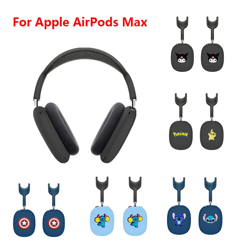 2Pcscartoon Sanrio Pikachu Custodia Per Auricolari Per Apple Airpods Max Custodia Per Auricolari Per Apple Airpods Max Custodia Protettiva Morbida In 