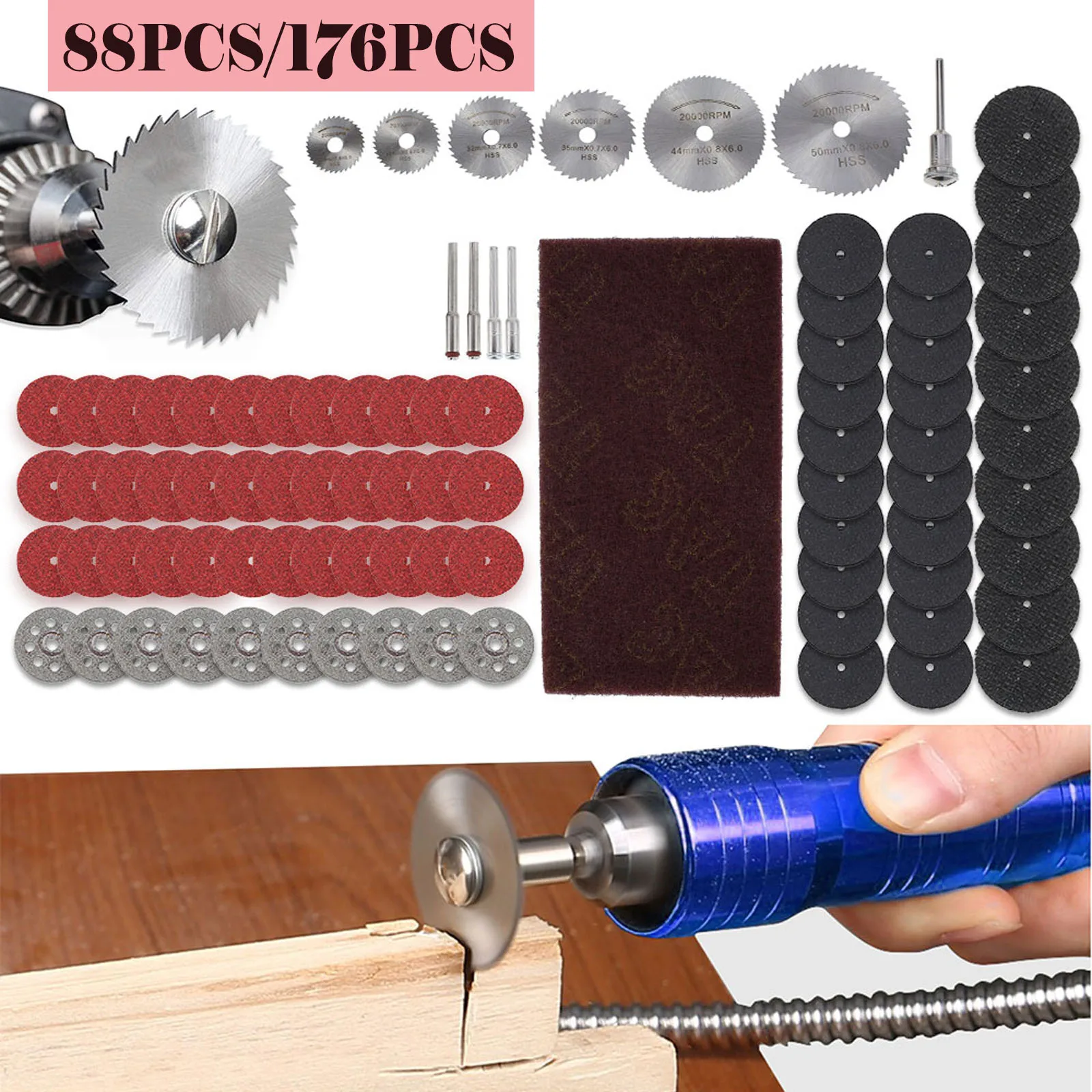 Abrasive Cutting Disc Circular Saw Blade Set Sanding Grinding Wheels Dremel Accesories Metal Cutting Rotary Tool Saw Blade