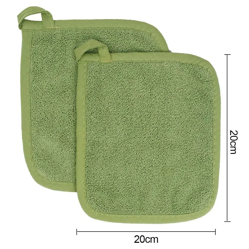 Cotton Pot Holders 2PCS Cotton Pot Holder Pan Oven Cloth Resistant Insulation Pads Kitchen Placemats Table Toweling Heat Insulation Mat