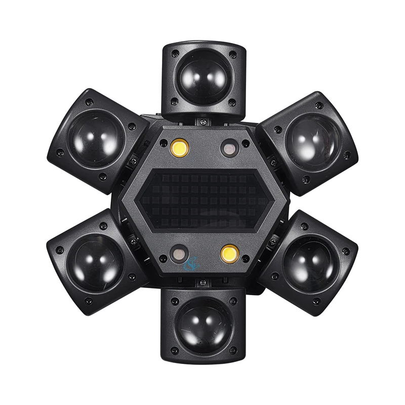 LED Moving Head 80W RGBW 4in1 Mini Six Arm Beam Strobe Light Yellow Flash Dj Bar
