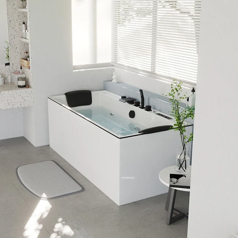 Acrylic Intelligent Constant Temperature Surfing Massage Bathtub Small Apartment Modern Household Bathtub Adult Jacuzzi X 3